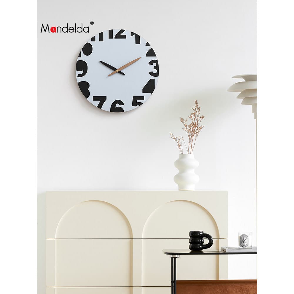 Mandelda perfurado moderno e minimalista relógio de parede sala estar casa arte atmosfera luz luxo criativo relógio