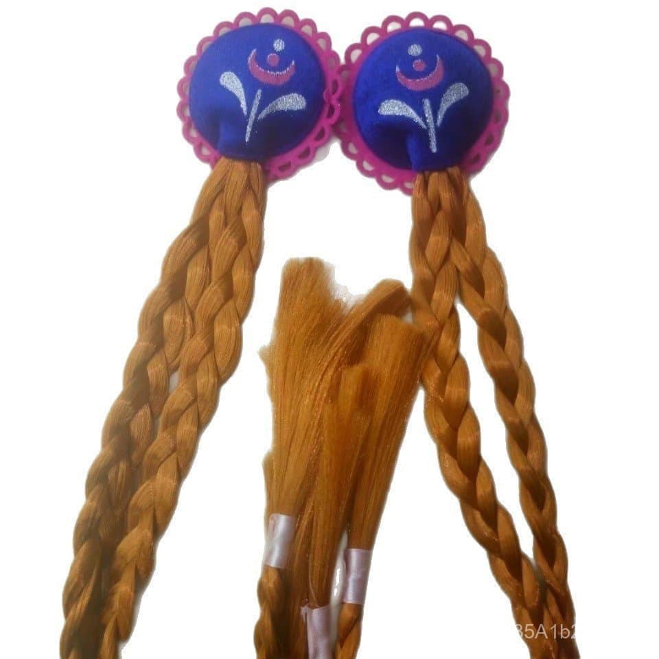 Tranças prateadas de gelo e neve, perucas de floco de neve brancas e azuis, tranças marrons, acessórios da Elsa, acessór