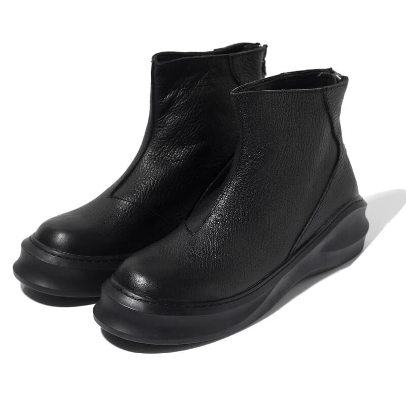 2023 versão coreana botas Martin de couro genuíno botas curtas masculinas sapatos masculinos britânicos de sola grossa s