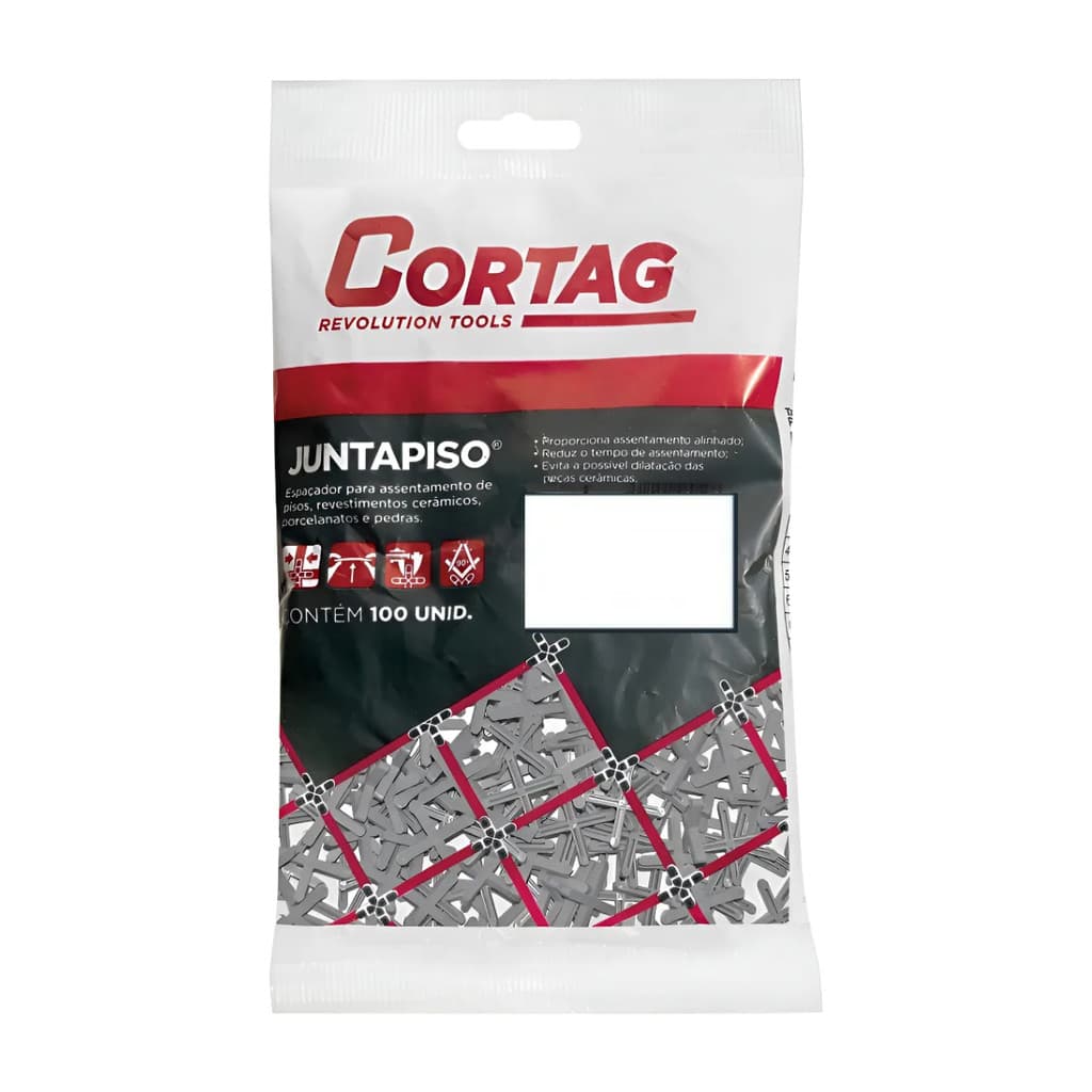 Kit 1000 Espaçador Piso Azulejo Juntapiso Nivelamento Cortag