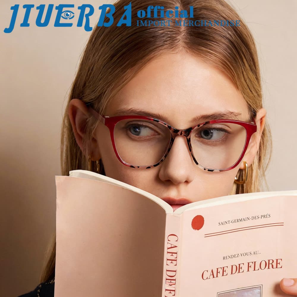 (JIUERBA) Nova Chegada De Luxo Novo Vintage Feminino Olho De Gato Óculos De Bloqueio De Luz Azul-Moda Elegante , Reduz A