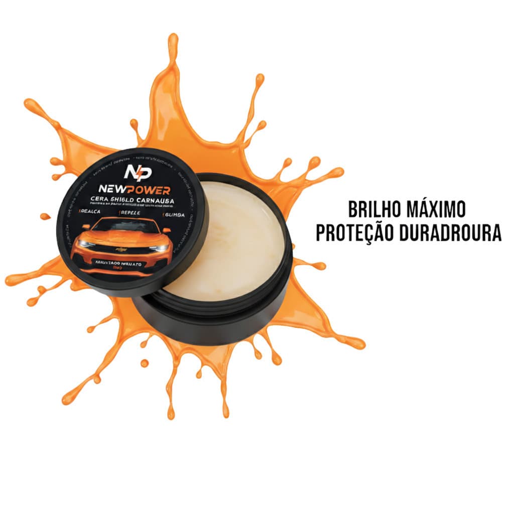 Cera Espelhamento RENOVE –Remove Riscos, Repele Água, Proteção Sol e Chuva, Brilho Intenso New Power