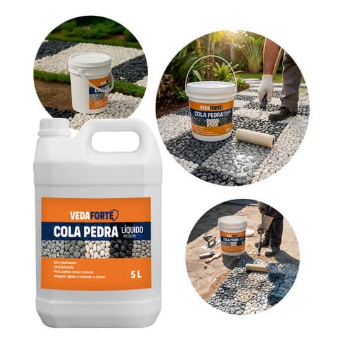 Argamassa Autonivelante Cola Pedra Veda Forte 5l Seca Rápido
