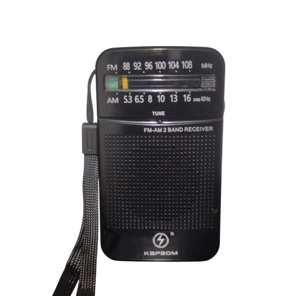Rádio Portátil Receptor de 2 Bandas FM/AM 2 Saída para fone P2 3,5mm Kapbom KA-3322 1 antena