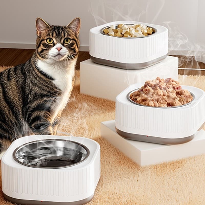 Nevʚ ɞ Aquecedor Tigela Para Animais Estimação Prato Alimentação Pequenos, Cães, Gatos, Galinhas