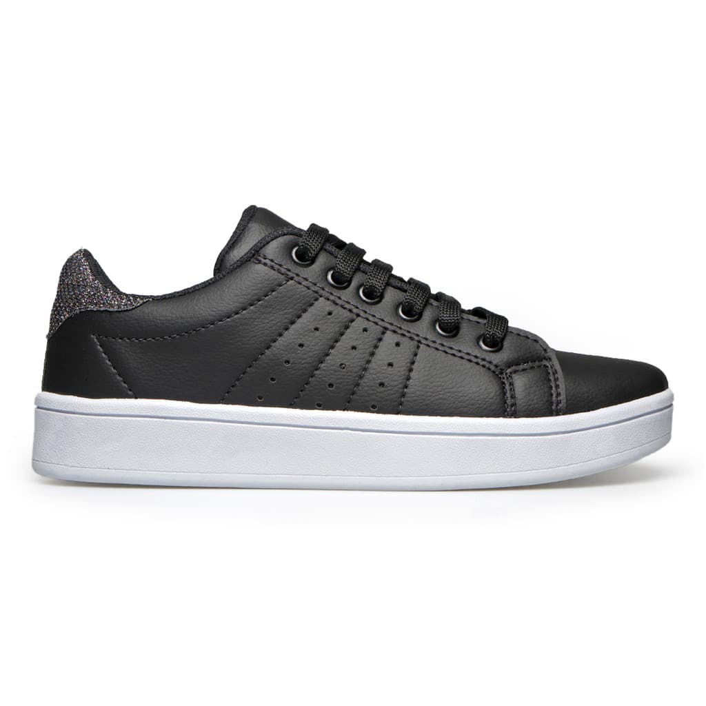 Tenis Branco Feminino Casual Para Dia a Dia Leve Confortável Clássico Original Básico Preto