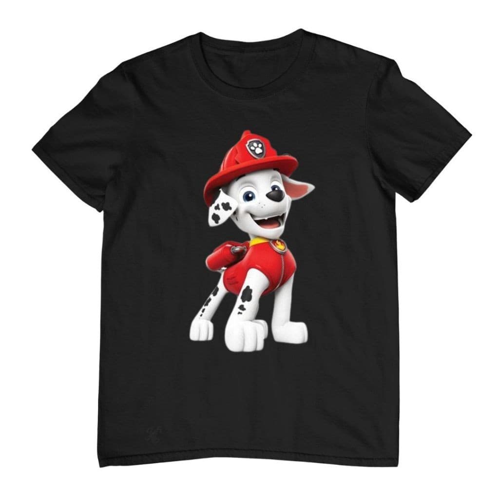 Camiseta camisa Infantil Patrulha Canina Marshall algodão100%