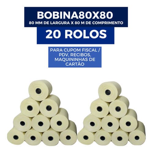 Kit 12/16/20 Un Bobinas Térmicas 80x80 80mt P/ Epson T88 Bematech Mp4200 Pdv