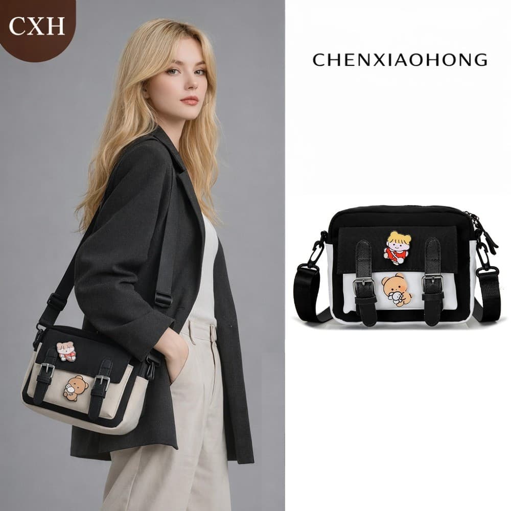 CHENXIAOHONG Bolsa de lona, ​​​​bolsa de ombro feminina, elegante bolsa a tiracolo.