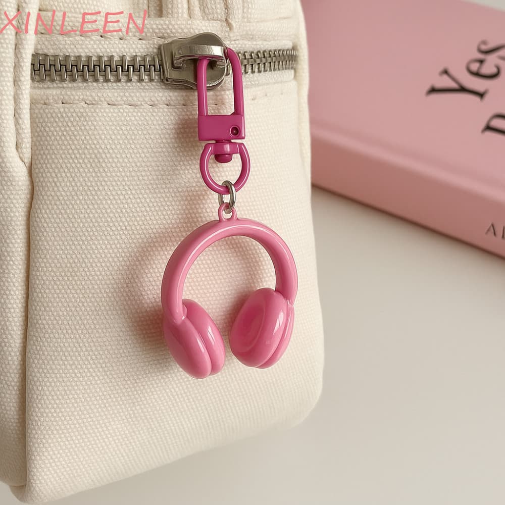 XINLEEN 5 Unidades De Chaveiro Em Formato De Fone De Ouvido , Pingente Colorido Acrílico , De Carro Pendurado Bolsa