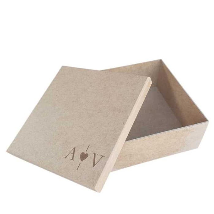 2 Caixas 20x20x8 Personalizada, Convite, Casamento com Iniciais. Art. Capricho