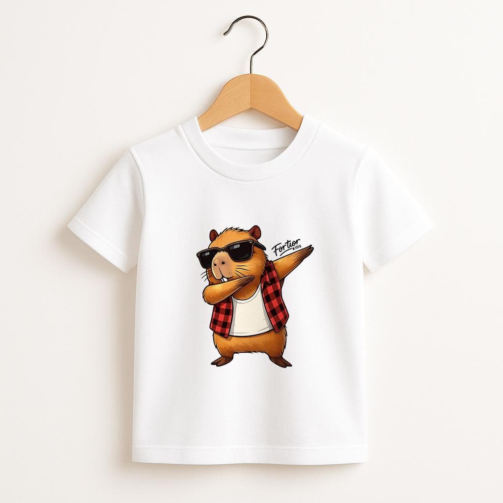 Camiseta Infantil Estampada Branca Algodão Várias Cores