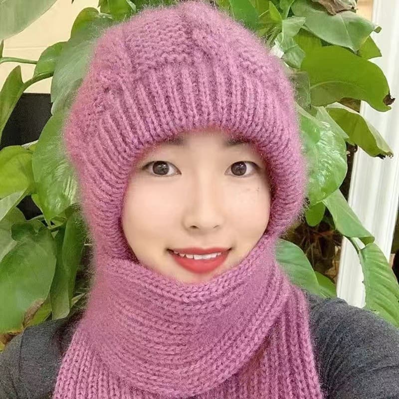 Chapéu feminino novo estilo forro de lã cachecol engrossado um chapéu de neve outono inverno esquilo lã chapéu quente in