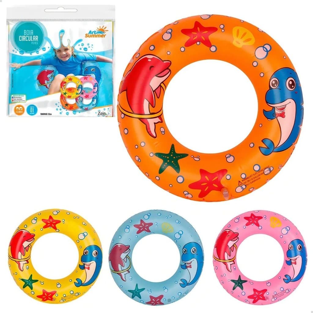 Boia Circular Infantil Inflável Piscina Praia Confortável 44