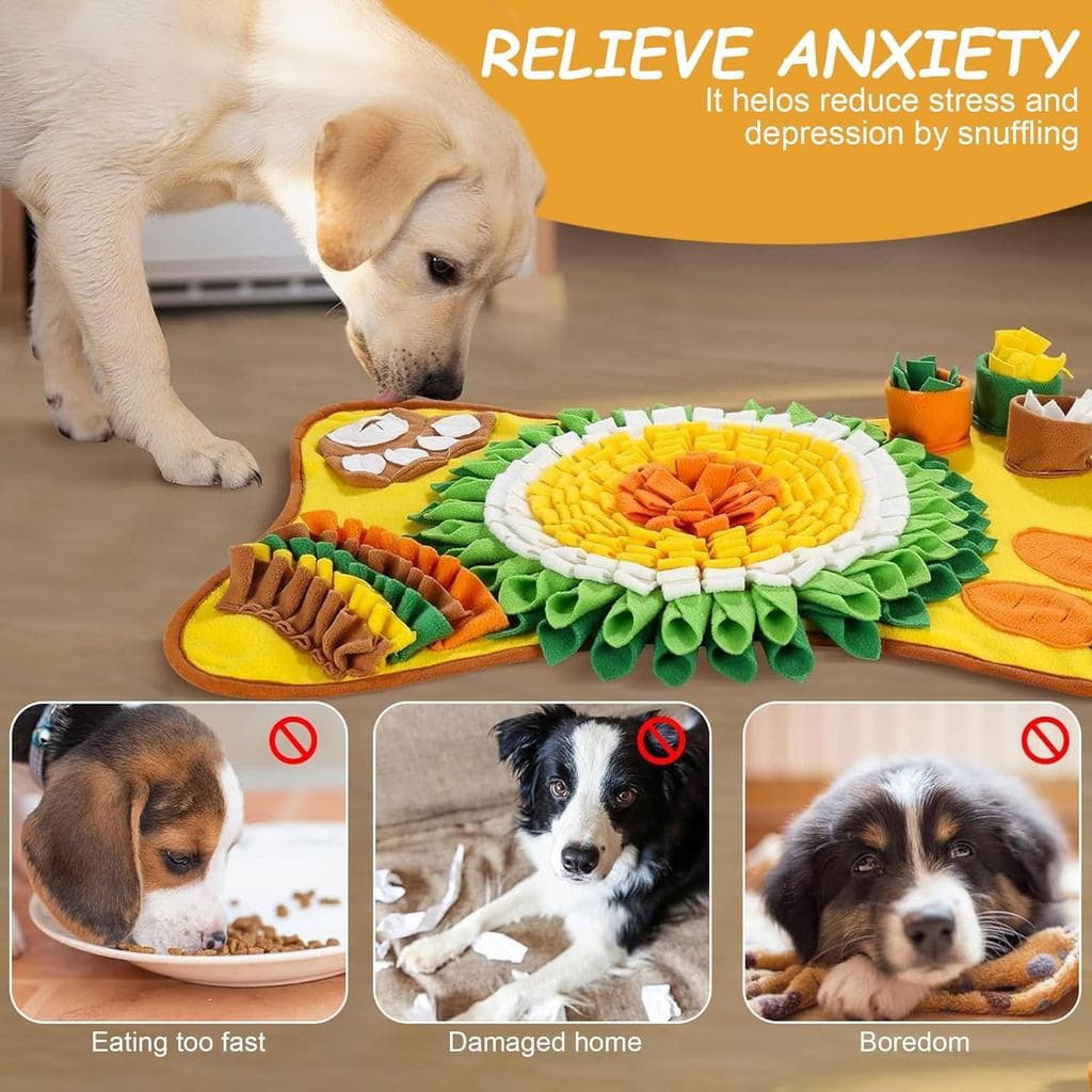 Novo Tapete de Cheirar para Cães, Manta de Treinamento com Comida Escondida, Tapete Anti-Tédio e Anti-Engasgo, Tapete de