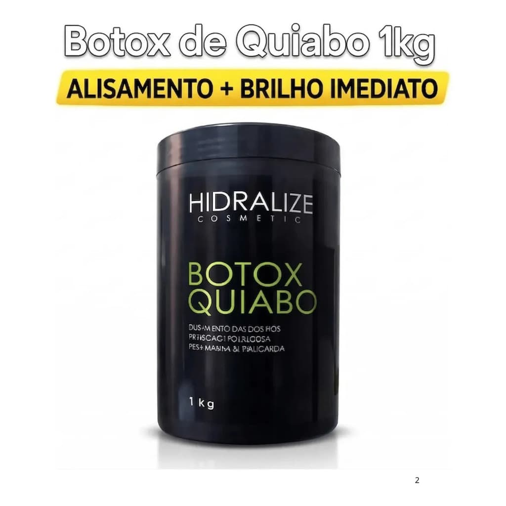 Botox Quiabo 1 Kg Alisamento  Brilho Imediato - Rende Muito