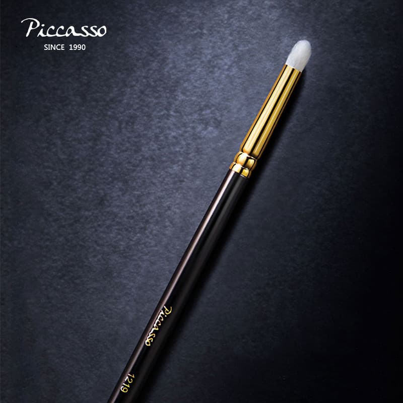 Coreia coreia picasso1219 sombra mancha escova 24k bico banhado a ouro lã de cabra excelente excelente uniforme coloraçã