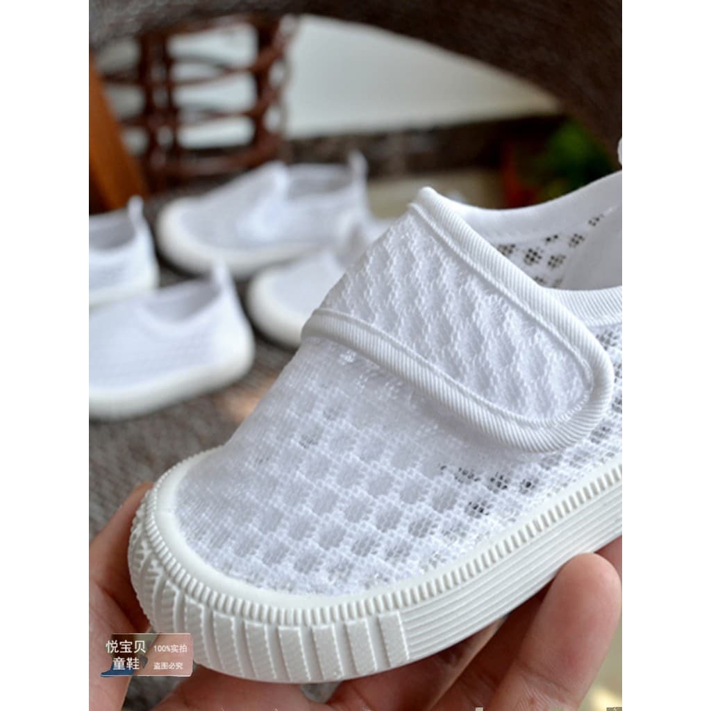 Primavera verão sapatos de malha infantil de sola macia meninos oco respirável única malha sapatos bebê jardim de infânc