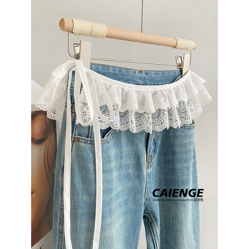 Bainha de renda com cortina de bunda saia de fundo feminina cinto em camadas pequena saia branca meio comprimento aventa