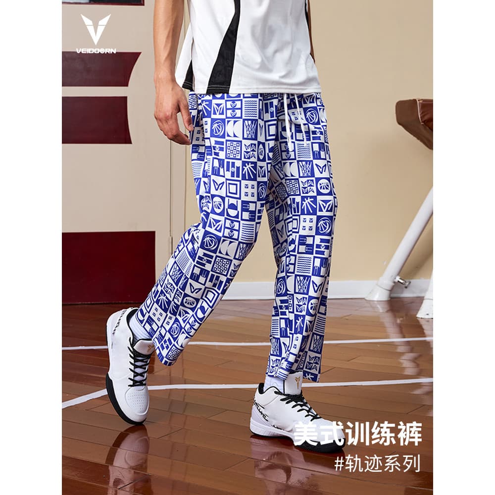 Calça Dimensional com flores no tornozelo, calça esportiva masculina de verão e outono, fina, americana, treinamento de