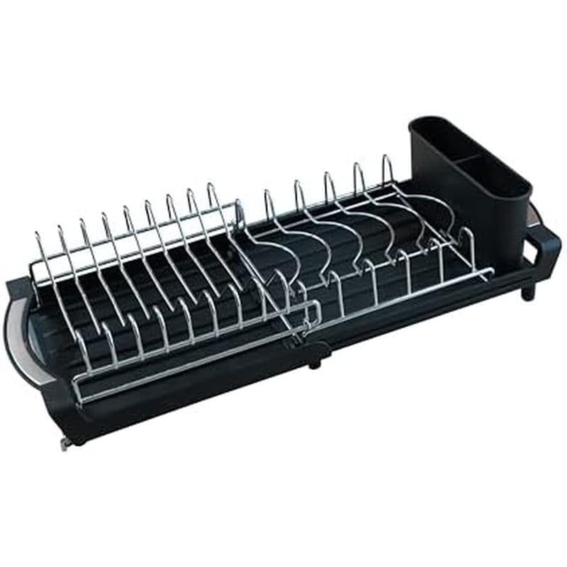 Rack De Secagem De Pratos Compacto Expansível-Um Escorredor Que Economiza Espaço , Aço Inoxidável E Resistente À Ferruge