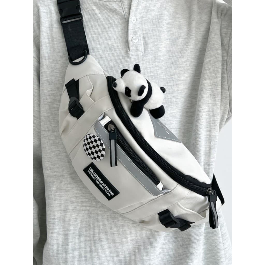 Saco de peito masculino ins Street Wear japonês Casual saco do mensageiro feminino estudante esportes de um ombro pequen