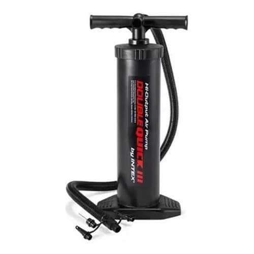 Bomba De Ar Manual Intex Com 3 Bicos Double Quick Grande Cor Preto