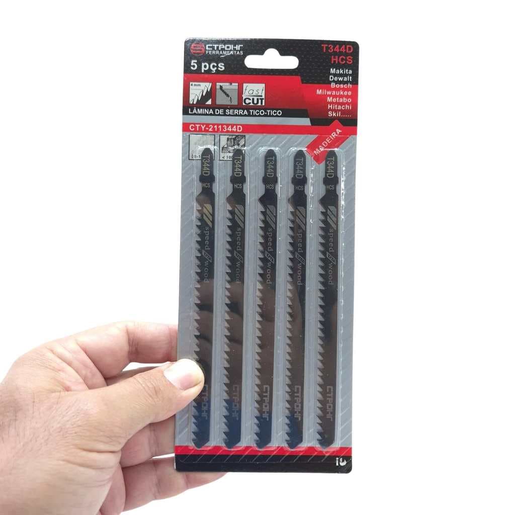 KIT 5 Laminas Serra Tico-Tico Longa Madeiras Grossas T344D