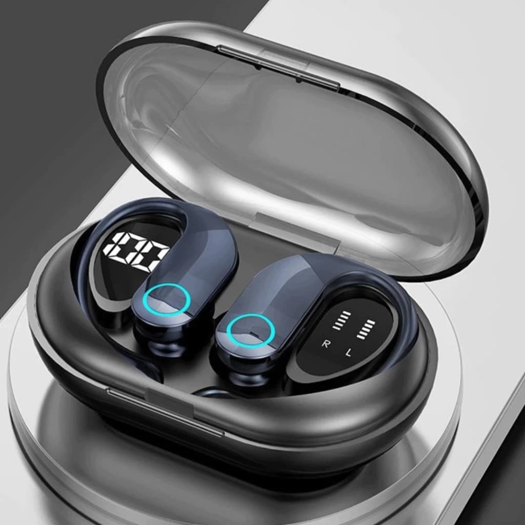 Fone De Ouvido Esportivo Ergonômico Bluetooth G37 Com Toque Inteligente Case Com Display Led