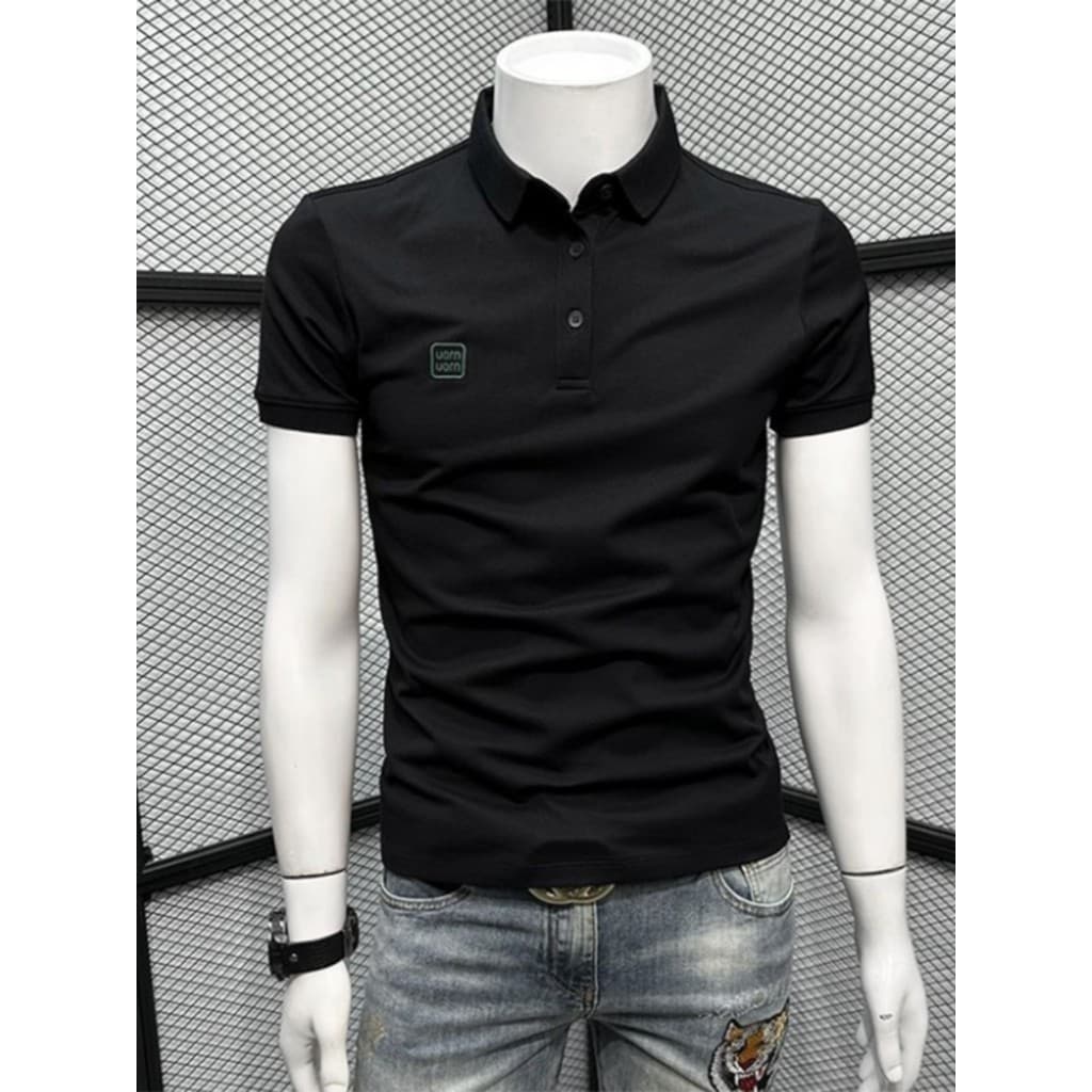 Street Wear camisa POLO masculina de manga curta camiseta verão 2026 novo estilo bordado na moda gola fina
