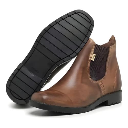 Botina Masculina Couro Legitimo Tamanho Grande 45 46 E 47