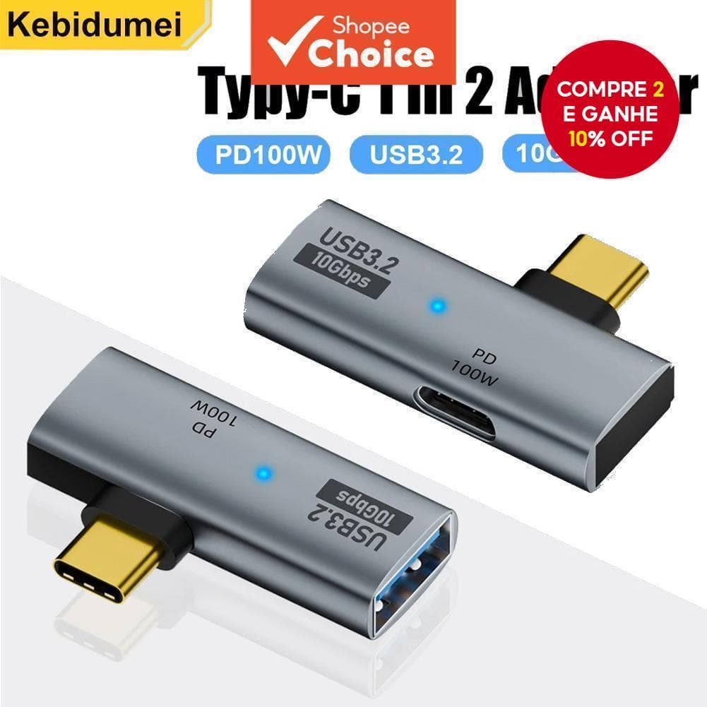 Vga Para Tipo c 2 Em 1 USB 3.2 OTG Divisor PD 100W Adaptador De Carregamento Rápido Carregador Telefone Tablet Macbook D