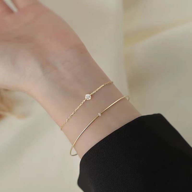 S925 prata esterlina meninas coreano pulseira luz luxo pulseira High-End moda pulseira nicho atacado jóias