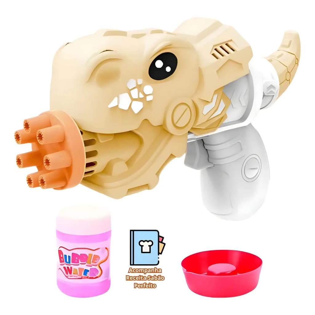 Brinquedo Bolha De Sabao Fazedor De Bolhas De Sabao Dino Cor Rosa (ENVIO IMEDIATO)