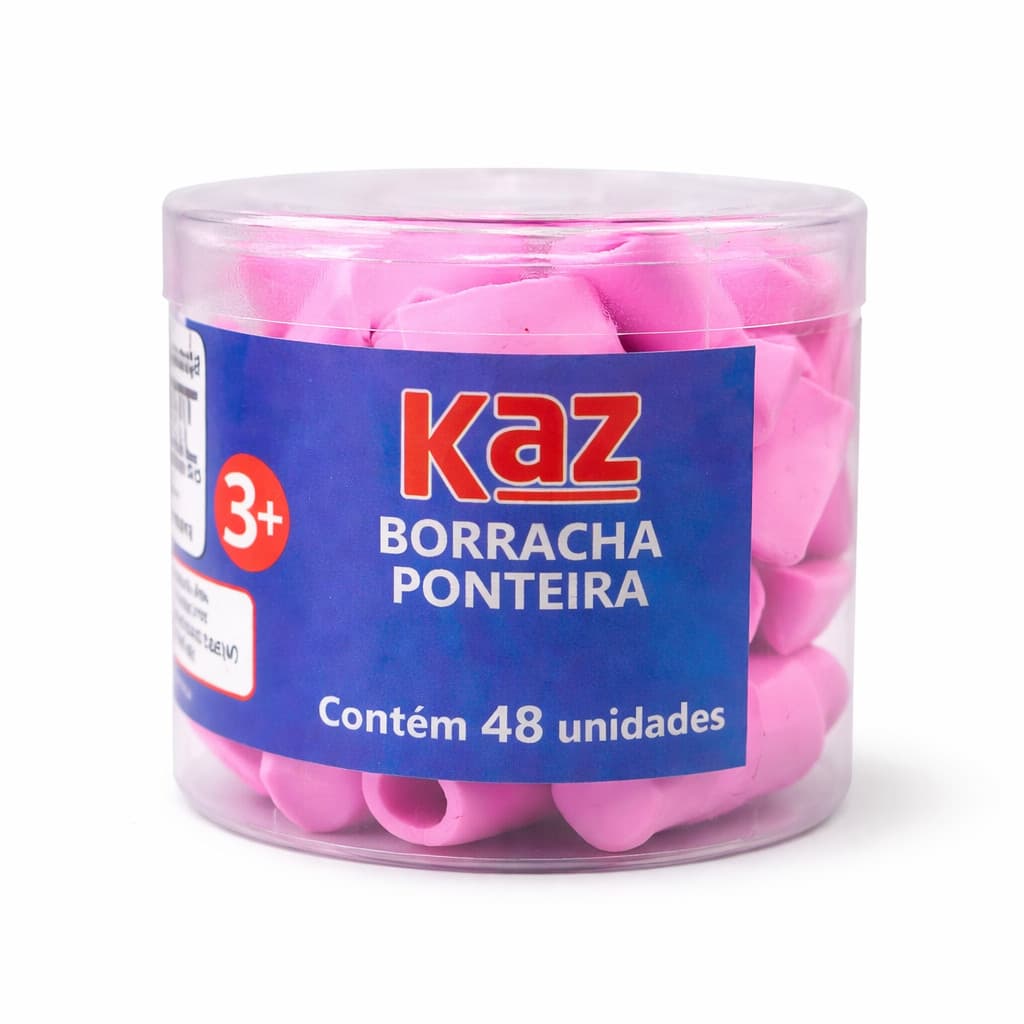 Borracha Ponteira Pink 48 Unidades Uso Escolar Escritório
