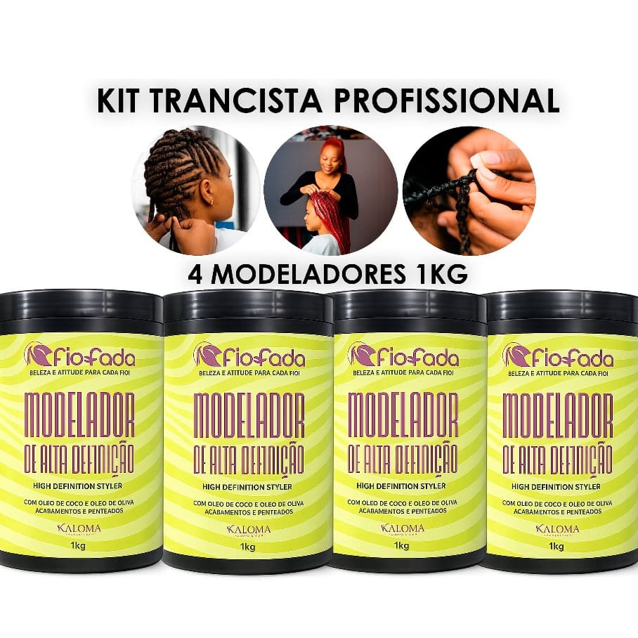 Kit 4 Modeladores de Alta Definição 1kg - Kit Trancista Pomada Modeladora – Fio de Fada