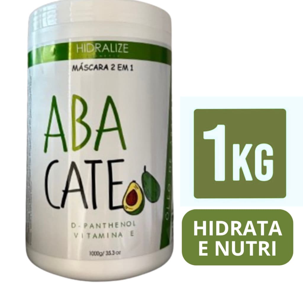 Máscara Creme De Hidratação Nutrição Capilar 2 Em 1 Abacate Hidralize Pote de 1Kg - Envio Imediato
