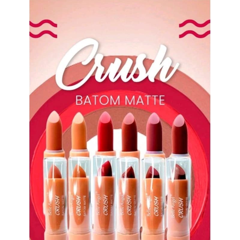 Batom Bastão Matte Crush Belle Angel Alta Fixação
