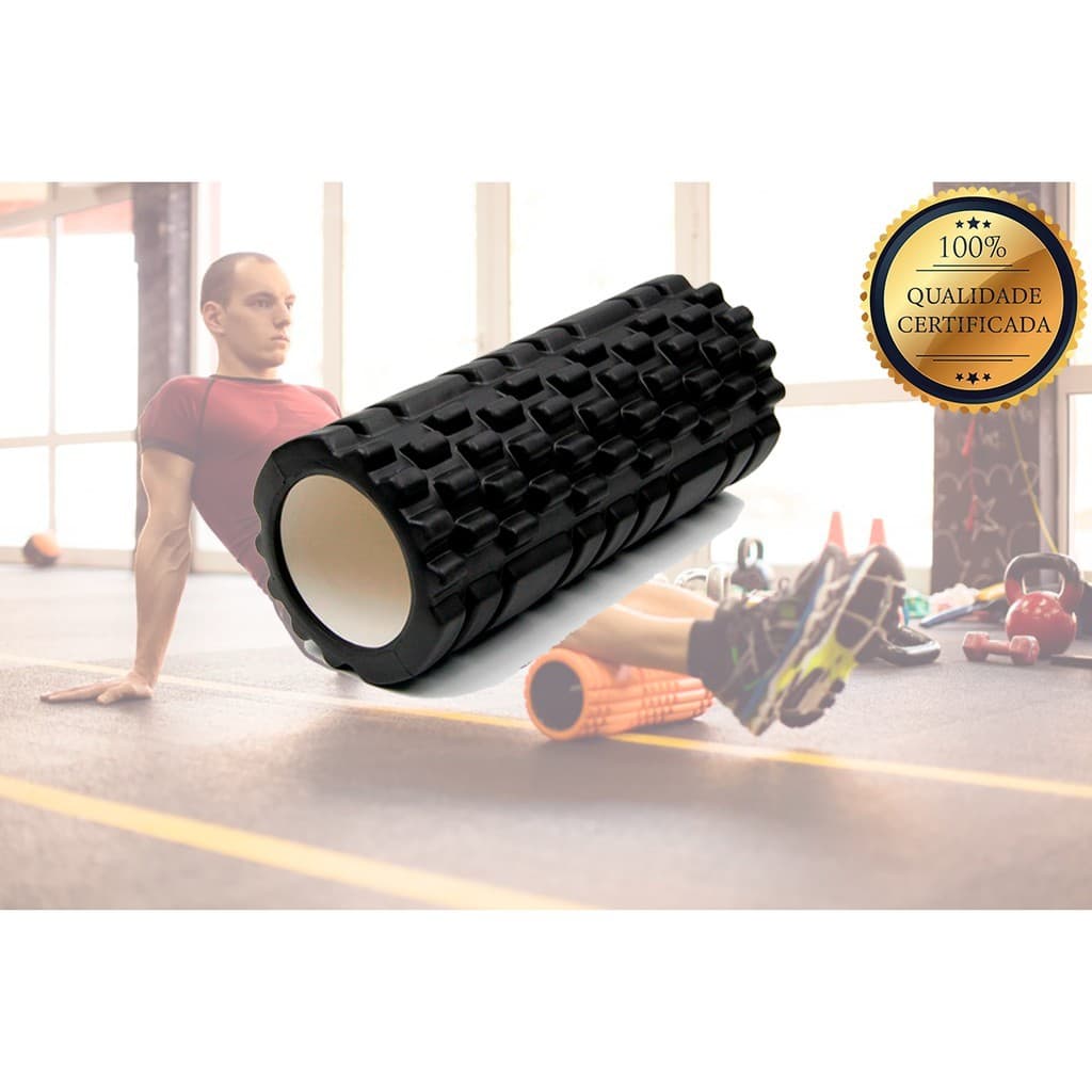 Rolo Massagem Foam Roller Liberacao Miofascial Ranhuras