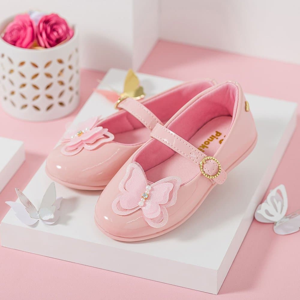 Sapatilha Infantil Menina Pinokio Borboleta - Conforto e Delicadeza