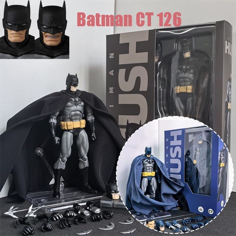 CT Toys Mafex 126 Batman Figuras De Ação HUSH BLACK Ver Liga Da Justiça Estatueta O Cavaleiro Das Trevas Coleção Brinque