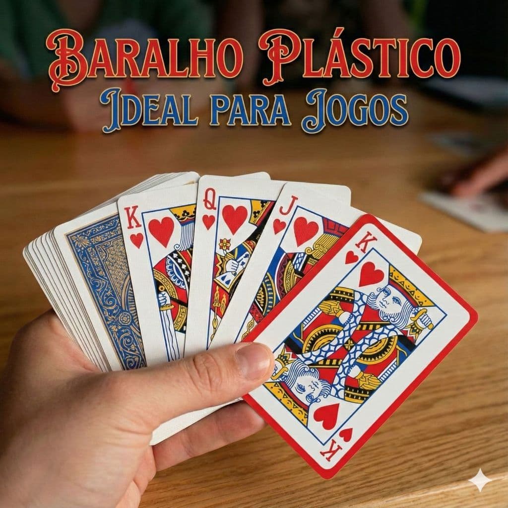 Baralho Tradicional Reforçado – Ideal para Poker, Truco, Cacheta e Noites de Jogo com Amigos