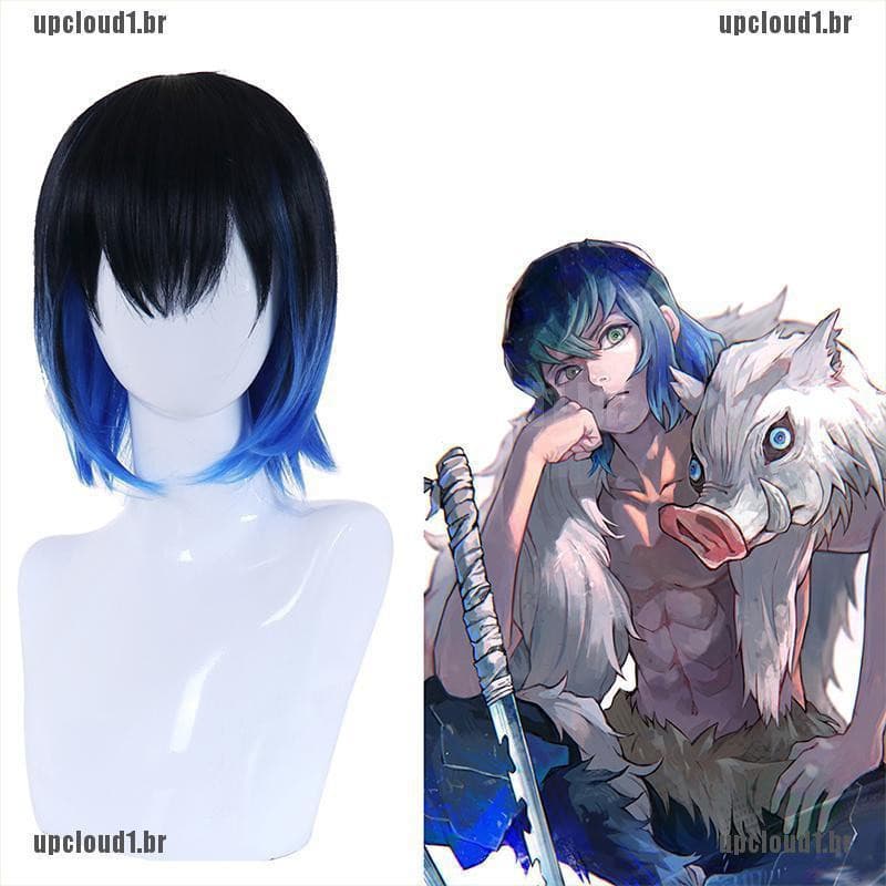 [Peruca De Fantasia Cosplay Kamtsu no Yaiba Hashibira Inosuke