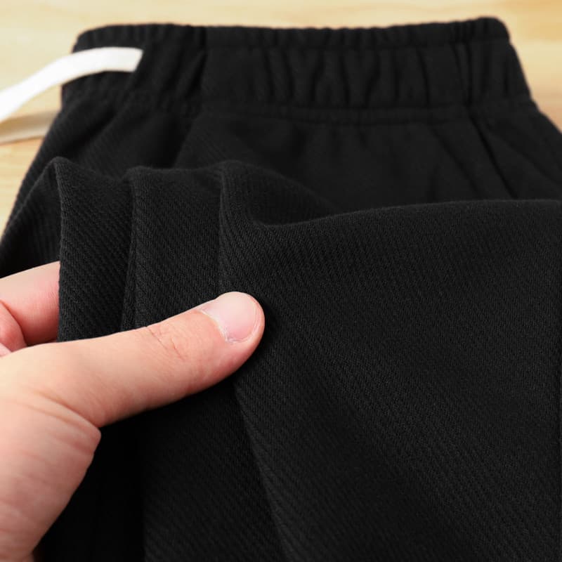 300g pesado preto sarja Casual calças retas dos homens calças esportivas soltas feminino Sweatpants All-Match mais magro