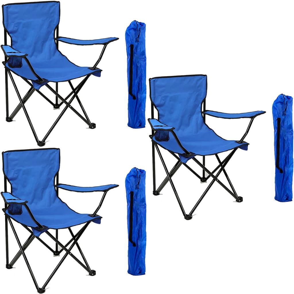 Cadeira Camping Waver Kit 3 Dobrável Praia Pesca Resistente " Envio Imediato "