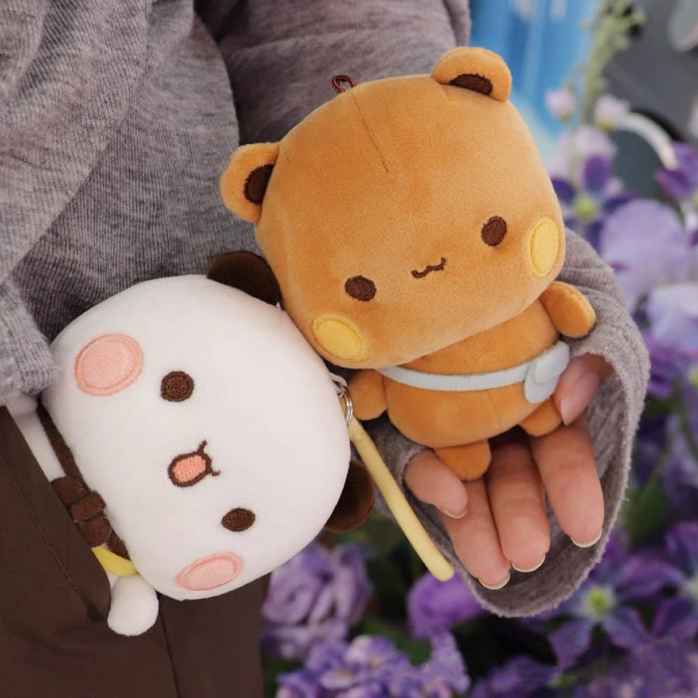 Chaveiro de pelúcia fofo do Panda Bubu e Dudu, adorável chaveiro de animal, um presente de aniversário para crianças e m
