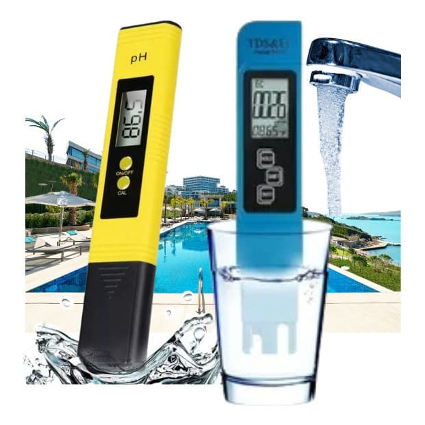 Kit Medidor De Ph Digital Tds Condutivimetro Ec Hidroponia Piscina Aquário Laboratório