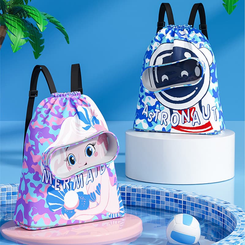 Saco de natação mochila portátil seco molhado separação grande capacidade saco de armazenamento portátil praia