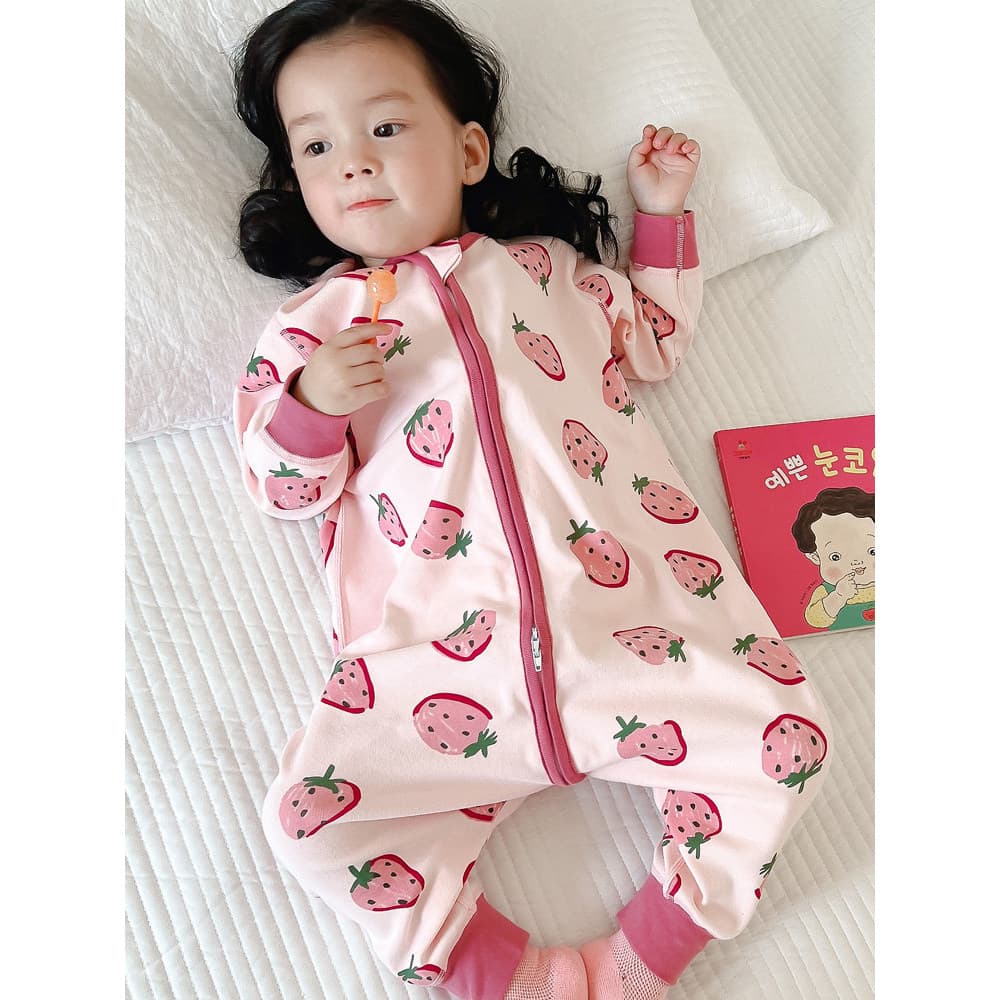 Saco de dormir para bebês outono algodão puro perna dividida crianças pijamas de uma peça desossado meninos meninas bebê