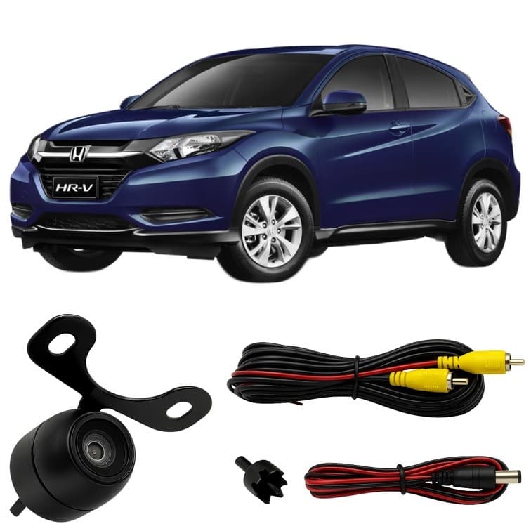 Kit Câmera De Ré Automotiva Universal Borboleta Honda Hr-v